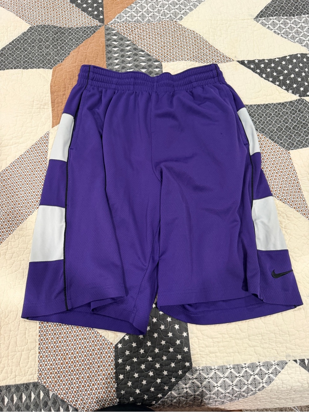 Nike Purple Dri-FIT Athletic Shorts with Black Trim